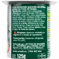 Bífidus con frutas del bosque País Vasco EROSKI, pack 4x125 g