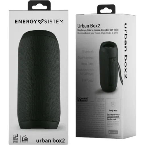 Altavoz portátil negro 10W, Urban Box 2 Space ENERGY SISTEM