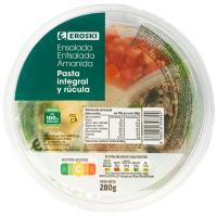 Ensalada de pasta integral y rúcula EROSKI, bowl 280 g