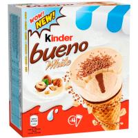 Helado FERRERO ROCHER KINDER BUENO WHITE, 4 uds, caja 248 g