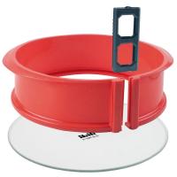 Molde silicona roja redondo con base de cristal IBILI, Ø 26 cm