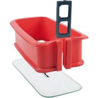 Molde silicona roja rectangular con base de cristal IBILI, 28x13 cm