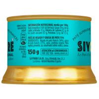 Bloc paté de pato frances SIVORE, lata 150 g