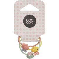 Goma para el pelo mini motivo infantil ANNABA, pack 3 uds