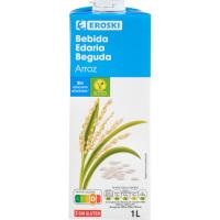 Bebida de arroz EROSKI, brik 1 litro