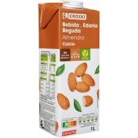 Bebida de almendra con calcio EROSKI, brik 1 litro