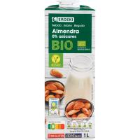 Bebida de almendra EROSKI BIO, brik 1 litro