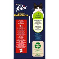 Gelatinas de carnes para gato FÉLIX SENSATIONS, pack 12x85 g