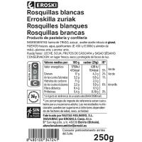 Rosquilla blanca EROSKI, bolsa 250 g