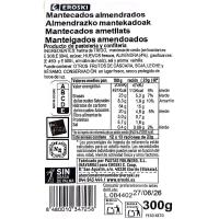 Mantecados de almendra EROSKI, bandeja 300 g