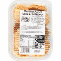 Mantecados de almendra EROSKI, bandeja 300 g