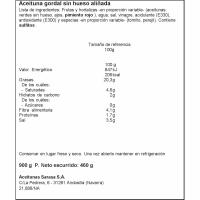 Aceituna gordal sin hueso aliñada SARASA, frasco 500 g