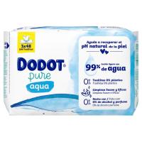 Toallita aqua 0% plástico DODOT, pack 3x48 uds