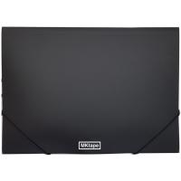 Carpetas negra A4, 3 solapas con goma, polipropileno MKTAPE, 1 ud