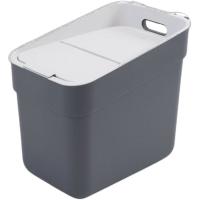Cubo de basura gris Ready to collect 20 litros CURVER, 25x37x33 cm