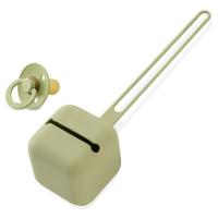 Portachupetes verde agua de silicona INTERBABY
