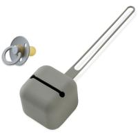 Portachupetes gris de silicona INTERBABY