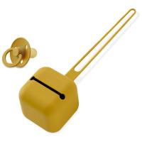 Portachupetes mostaza de silicona INTERBABY