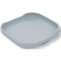 Plato cuadrado azul con ventosa de silicona INTERBABY, 250 ml