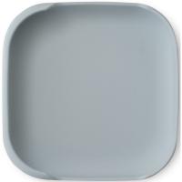 Plato cuadrado azul con ventosa de silicona INTERBABY, 250 ml