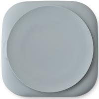 Plato cuadrado azul con ventosa de silicona INTERBABY, 250 ml