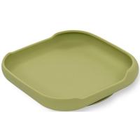 Plato cuadrado verde agua con ventosa, silicona extrasuave INTERBABY, 250 ml Plato cuadrado verde agua con ventosa, silicona extrasuave INTERBABY, 250 ml