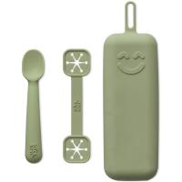 Portacubiertos verde agua de silicona INTERBABY