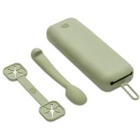 Portacubiertos verde agua de silicona INTERBABY