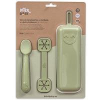 Portacubiertos verde agua de silicona INTERBABY