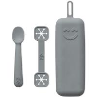 Portacubiertos gris de silicona INTERBABY