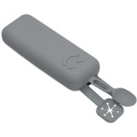 Portacubiertos gris de silicona INTERBABY