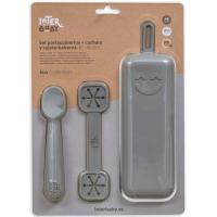 Portacubiertos gris de silicona INTERBABY