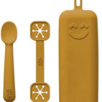 Portacubiertos mostaza de silicona INTERBABY Portacubiertos mostaza de silicona INTERBABY