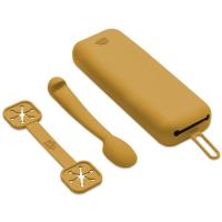 Portacubiertos mostaza de silicona INTERBABY