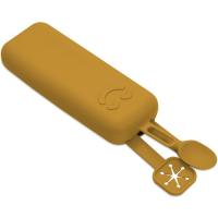 Portacubiertos mostaza de silicona INTERBABY