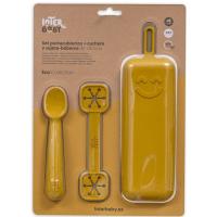 Portacubiertos mostaza de silicona INTERBABY