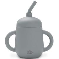 Taza gris antigoteo de entrenamiento cib pajita de silicona INTERBABY Taza gris antigoteo de entrenamiento cib pajita de silicona INTERBABY