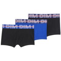 Bóxer infantil algodón elástico, negro/azul talla 16 ECODIM, pack 3 uds