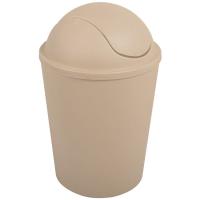 Cubo Ako en polipropileno beige, tapa basculante, 20x15x30,5 cm MSV, 5,5 litros