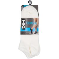 Calcetin hombre tobillero básico, blanco, talla 39/42 DIM, 3 pares
