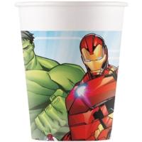 Vaso de cartón Fsc decorado Avengers Mighty, 200 ml, pack 8 uds Vaso de cartón Fsc decorado Avengers Mighty, 200 ml, pack 8 uds