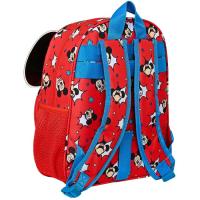 Mochila infantil roja Mickey, adaptable a carro, 1 ud