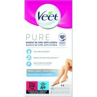 VEET PURE gorputzerako depilatzeko bandak, kutxa 40 ale
