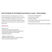 Bandas depilatorias corporal VEET PURE, caja 40 uds