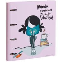 Carpeta block 4 anillas A4, Munduan MUXOTE, 1 ud