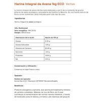 Harina integral deavena eco VERITAS, paquete 1 kg