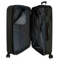 Tolley mediano Camboya negro ABS 4 ruedas cierre combinación ROLL ROAD, 48x68x26cm
