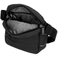 Bandolera en poliéster negro, correa ajustable MOVOM, 22x17x6 cm