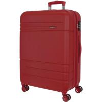 Trolley mediano Galaxy burdeos, ABS, TSA, 4 ruedas MOVOM, 48x68x26cm