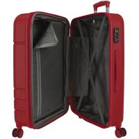 Trolley mediano Galaxy burdeos, ABS, TSA, 4 ruedas MOVOM, 48x68x26cm
